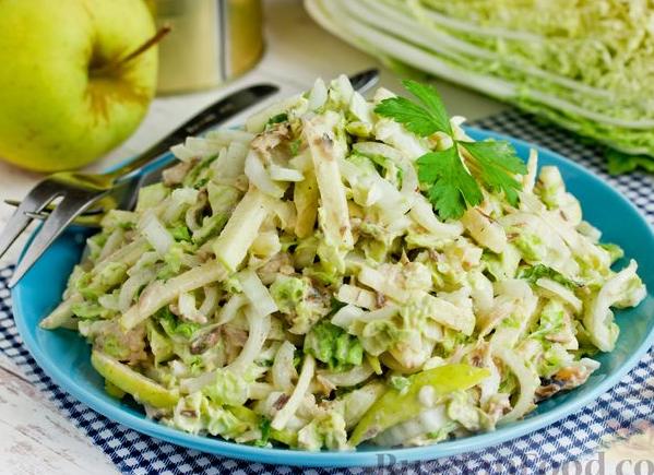 Салат с тунцом и пекинской капустой – рецепты приготовления