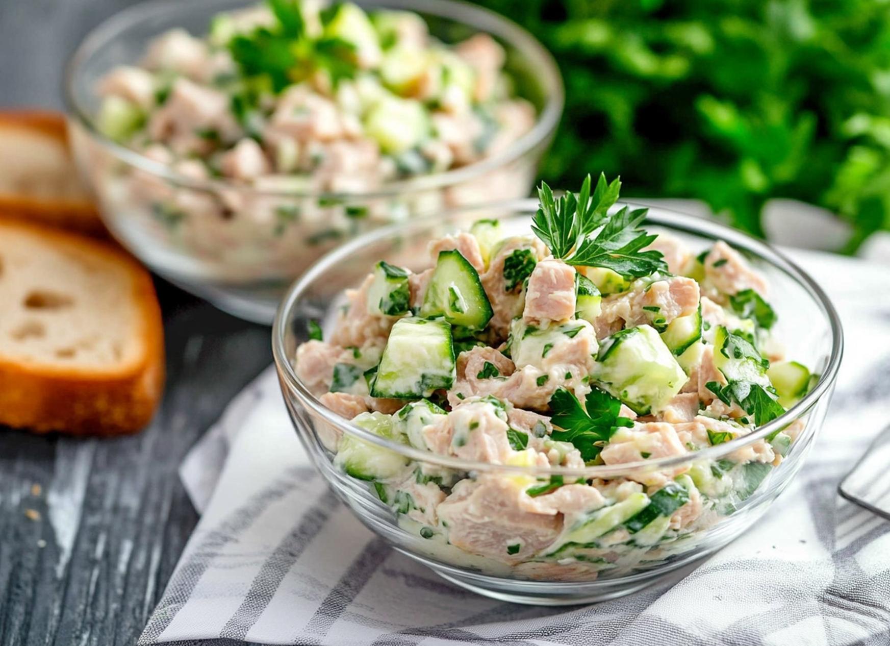 Салат с тунцом консервированным – классический рецепт приготовления с фото