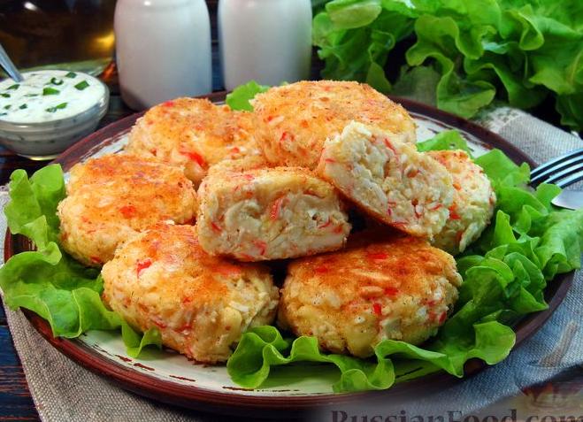 Рыбные котлеты с крабовыми палочками – рецепты