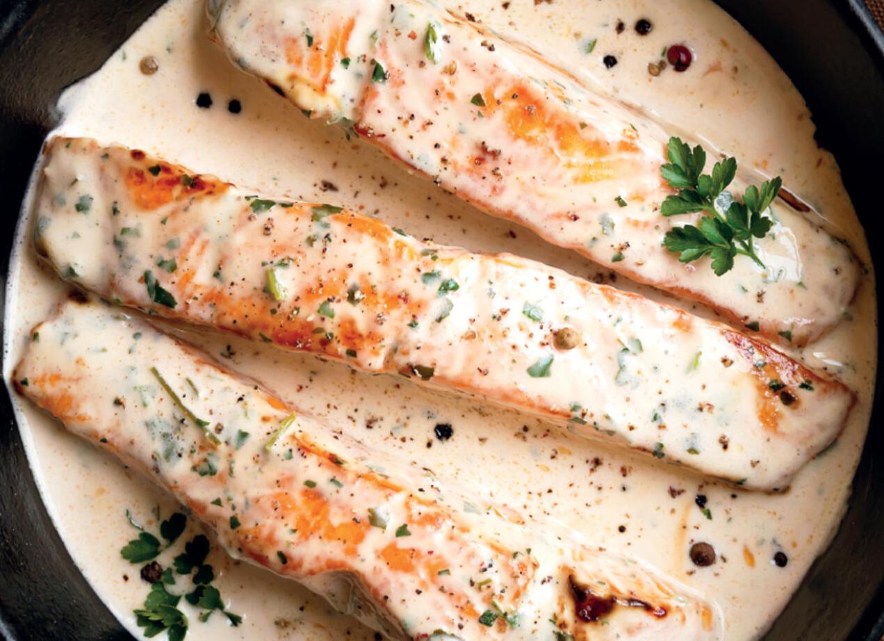 Лосось в сливочном соусе на сковороде – рецепты