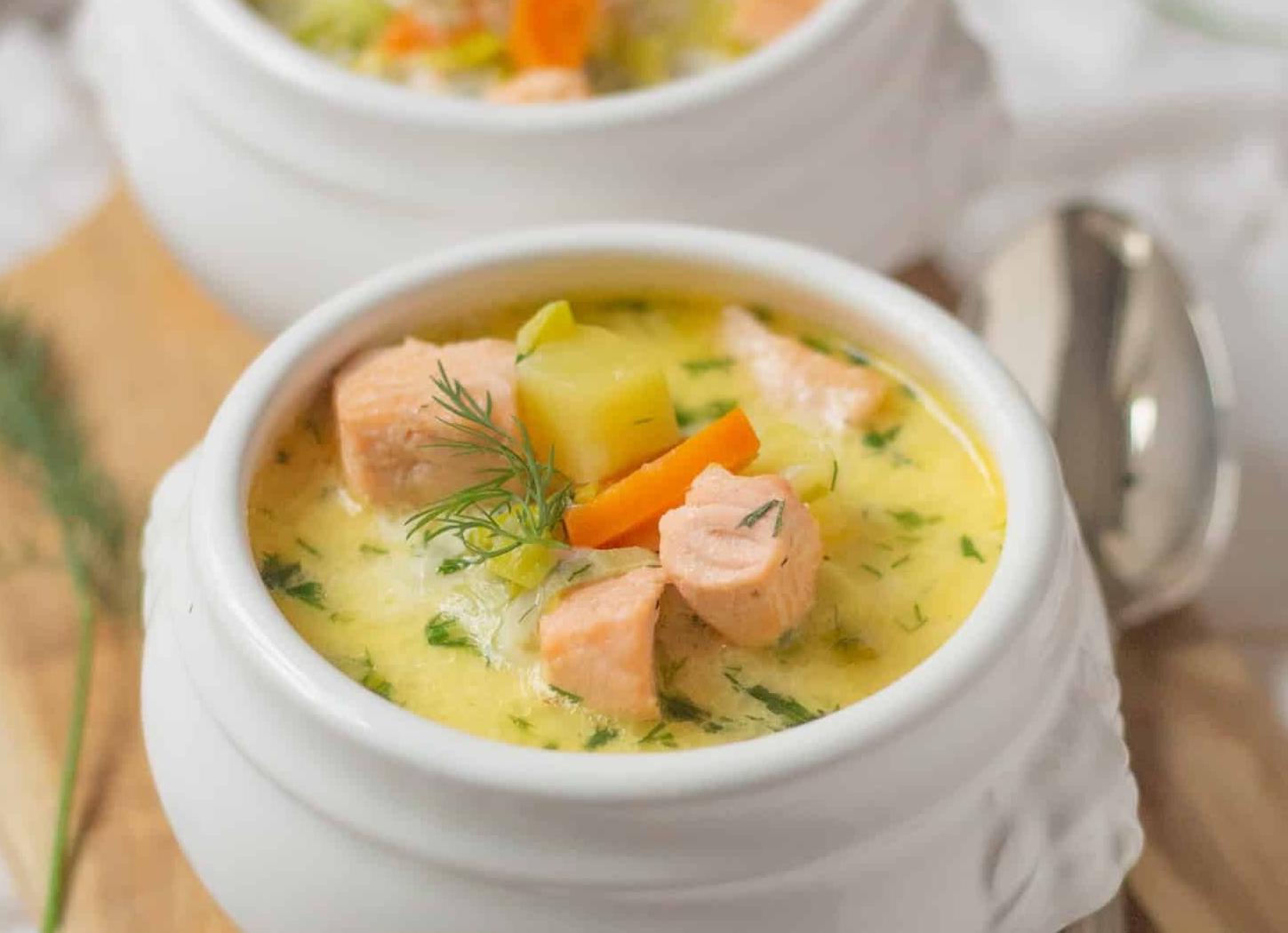 Сливочный суп с лососем – рецепты приготовления